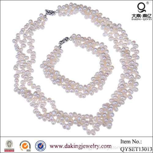 Fashion Costume Necklace and Bracelet Jewelry Set